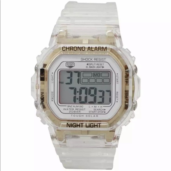 Other - Men’s Women Digital LCD Retro Transparent Watch